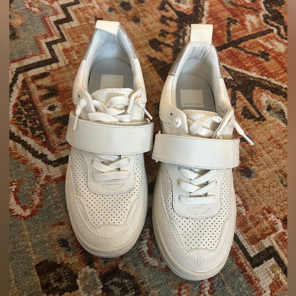 Dolce Vita Women's White Sneakers with Strap